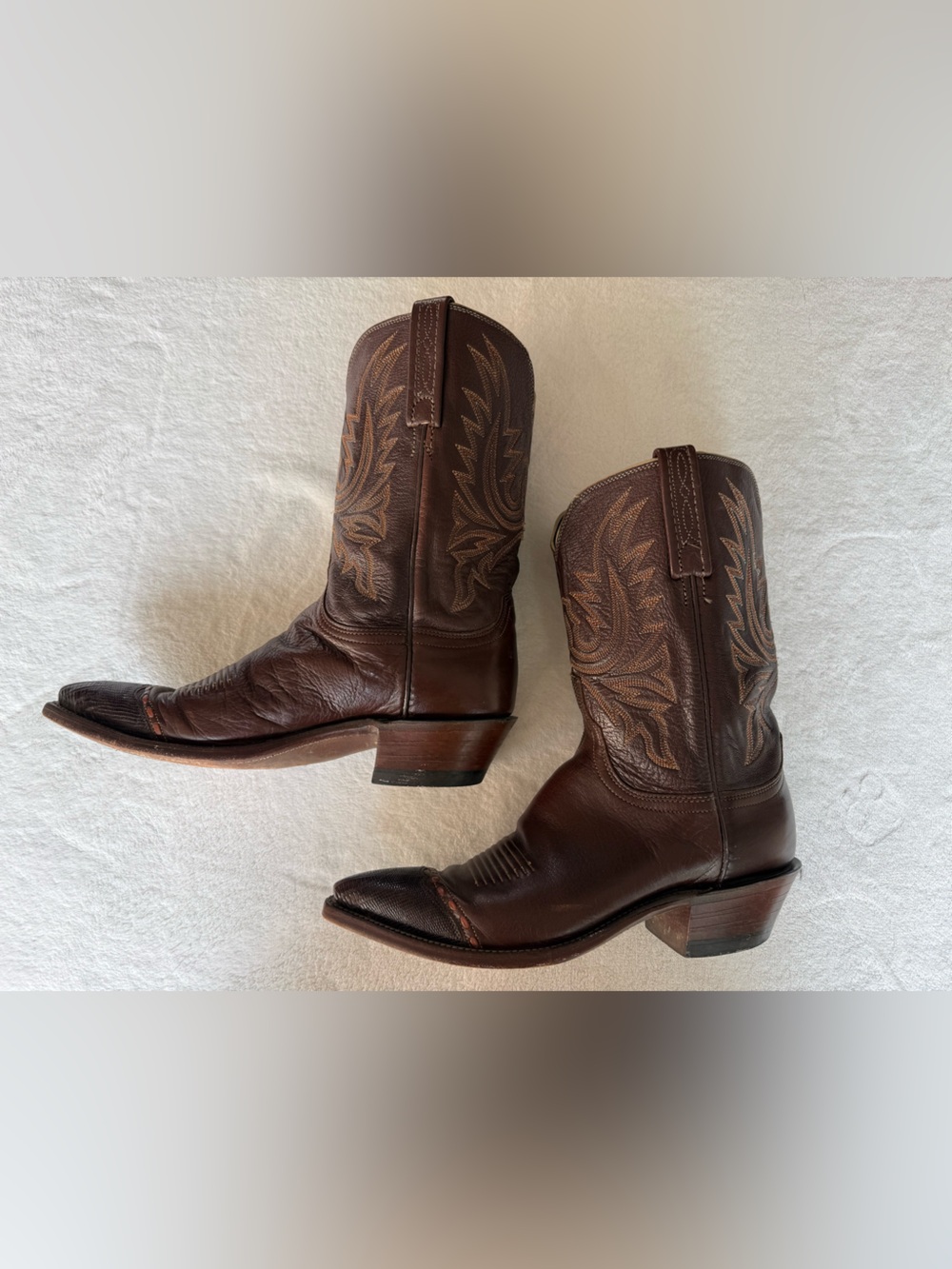 Lucchese 1883 Women's Exotic Western Boots Size 9 B Brown
With Lizard Tips USA - Picture 14 of 15